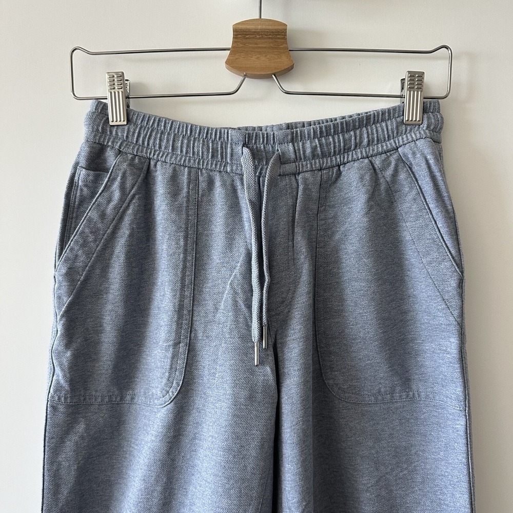 Athleta Light Blue Farallon Heathered Wide Crop Pants Women's Size 0 - Picture 4 of 10